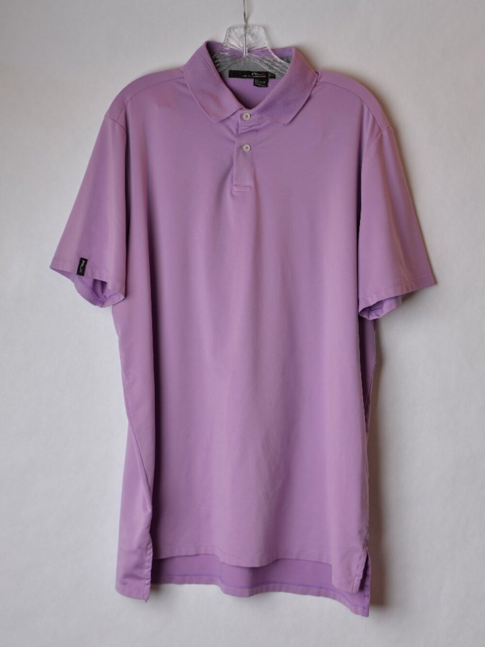 RLX Ralph Lauren Mens Large Light Purple Short Sleeve Polo Golf Shirt